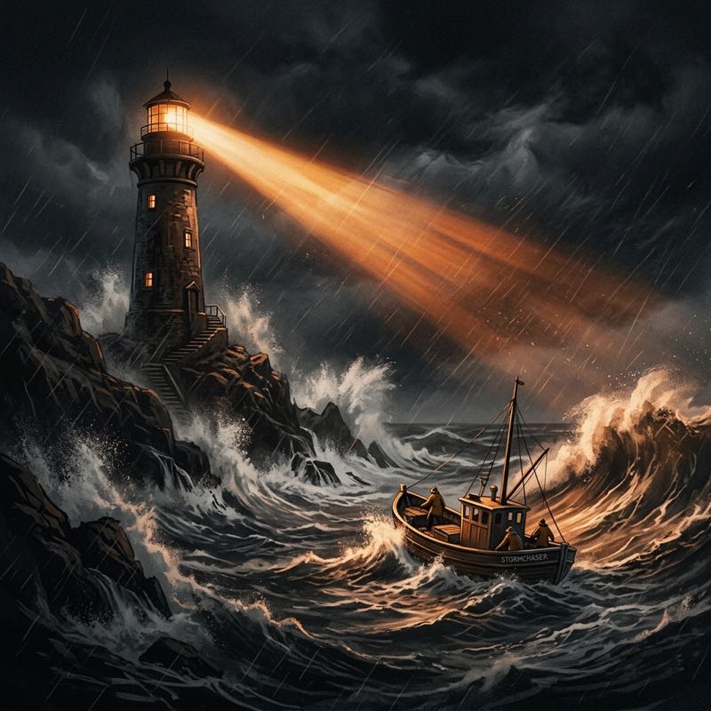 Storm at the lighthouse